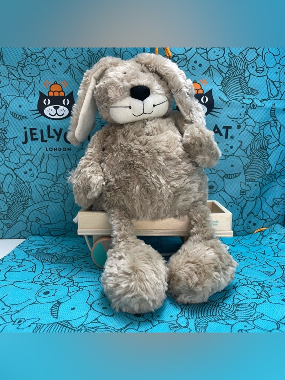 RARE Y2K Jellycat Bouncer Bunny Rabbit Medium 13” ~2000s ~ hard to find